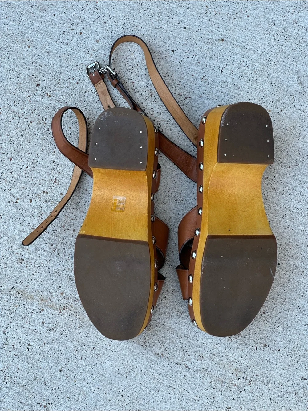 Coach Brown Leather Crisscross Ankle-Strap Sandals